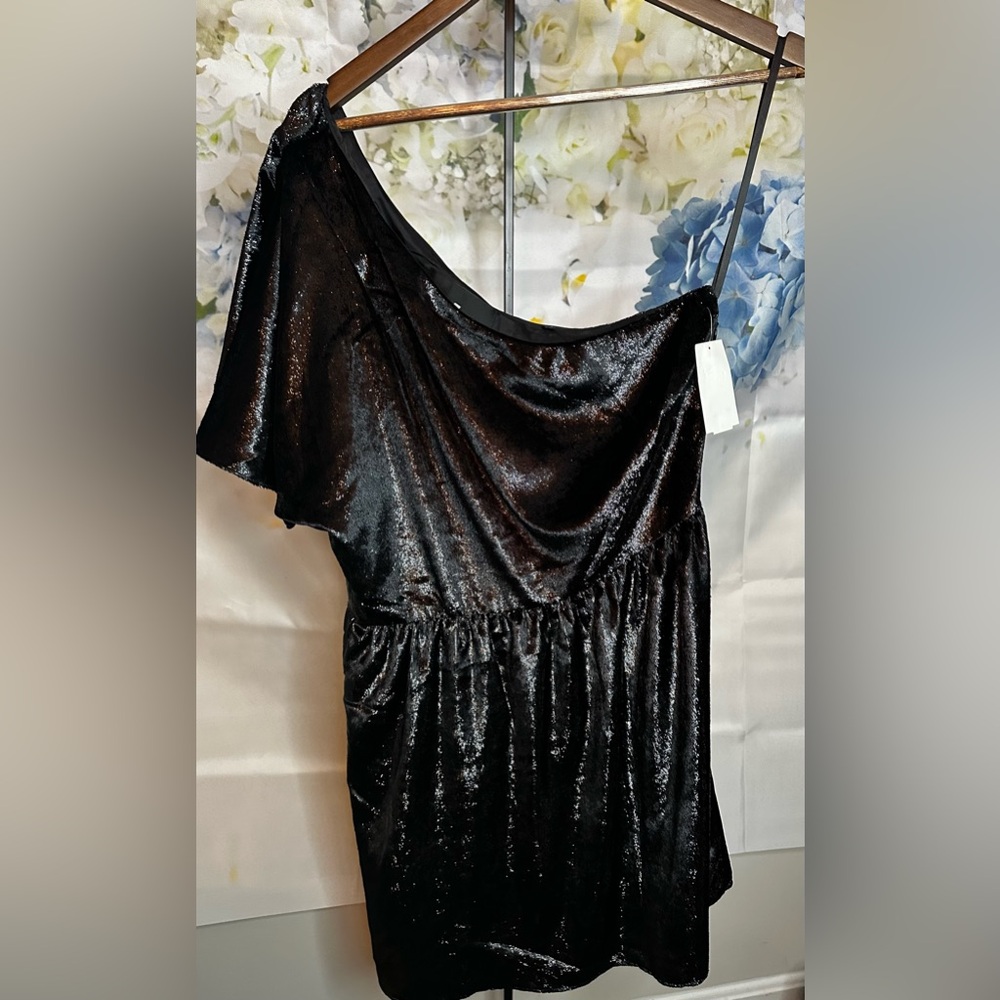7 For All Mankind one shoulder cocktail dress NWT - Picture 4 of 9